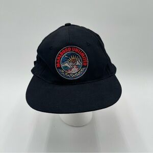 Vtg 90s Marlboro Unlimited Black Promo Strapback Hat Black Nature Adventure New